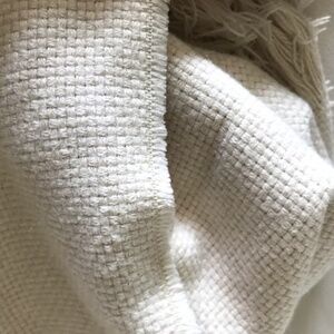 Sferra Throw - Bristol, Cream. Pima cotton and Alpaca fibers